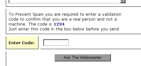 contact form spam prevention