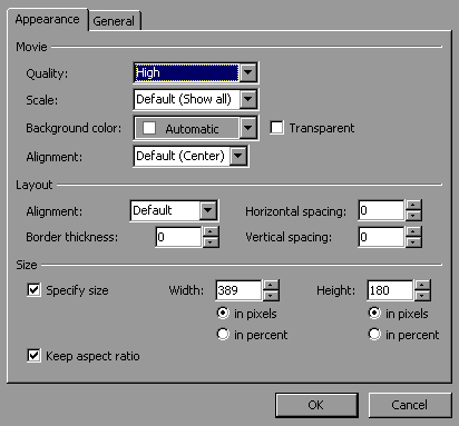 Frontpage 2003 add flash
