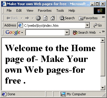 make your own web pages -4