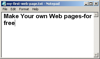 make your own web pages -1