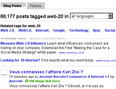 technorati tags page